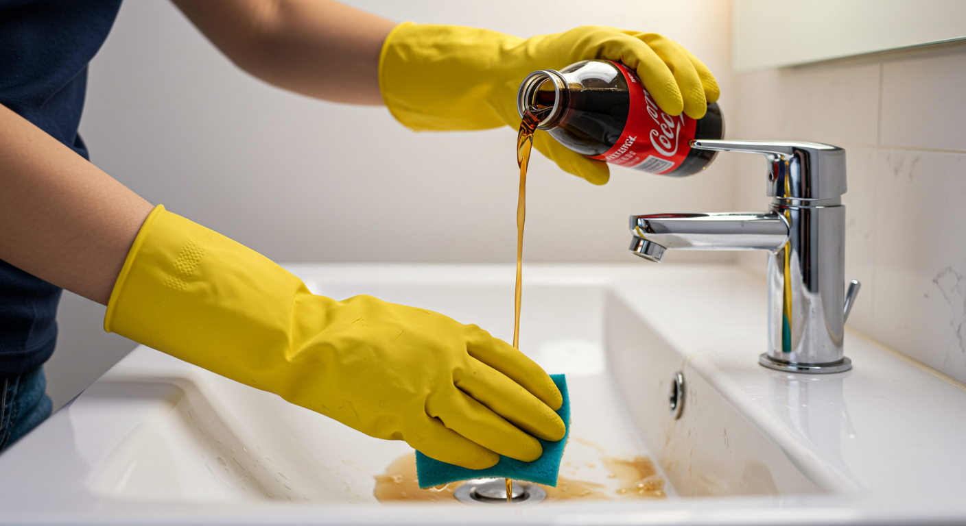 김 빠진 콜라는 청소용으로 매우 유용합니다.