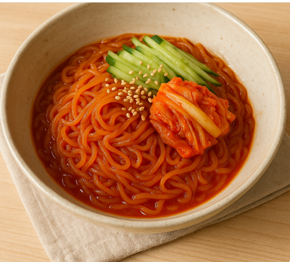 곤약면 비빔국수 음식 사진