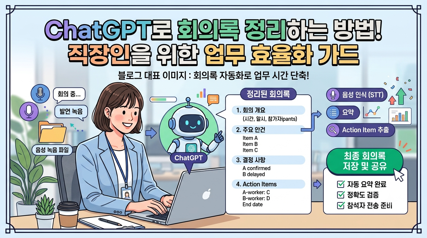 ChatGPT로 회의록 정리하는 방법! 직장인을 위한 업무 효율화 가이드