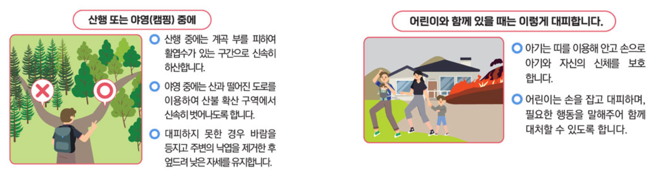 산행 중 산불 대피 요령