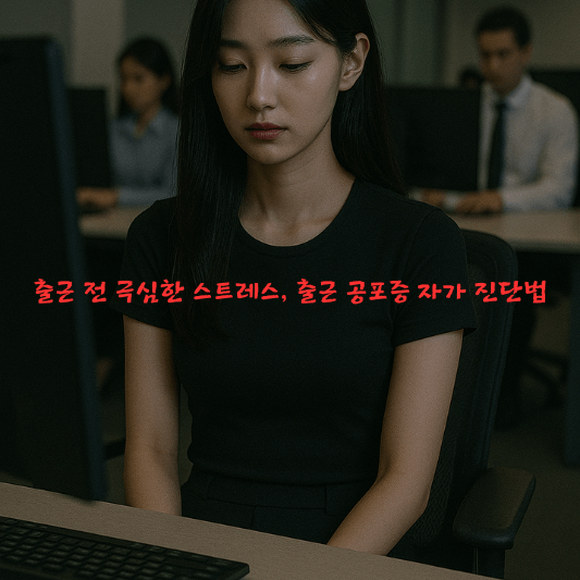 출근공포증, 직장불안, 스트레스해소, 자가진단, 출근스트레스, 심리상담, CBT, 번아웃예방, 불안장애, 마음건강