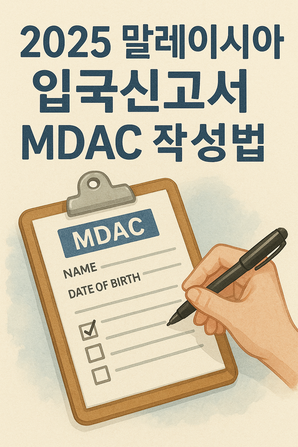 2025 말레이시아 입국신고서 MDAC 작성법 사진 관련.