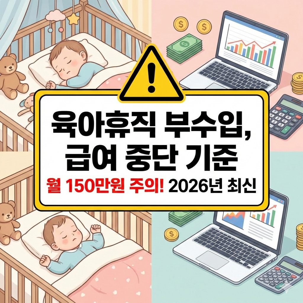 육아휴직 중 블로그 유튜브 부수입 급여 중단되는 소득 기준 완벽 정리 (2026년 최신)