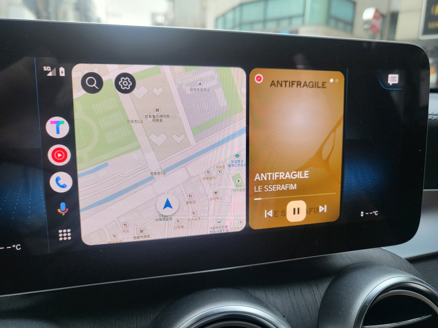 벤츠GLC300E쿠페-안드로이드오토쿨워크