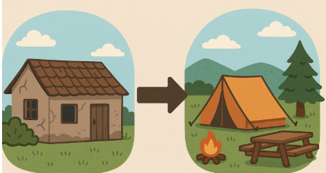 빈집을 캠핑장으로 개조하는 과정
