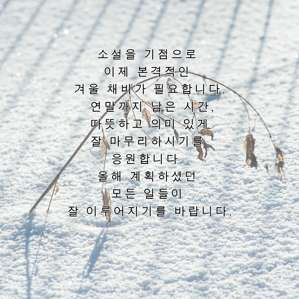 소설 인사말 이미지 겨울 인사글 문구 모음