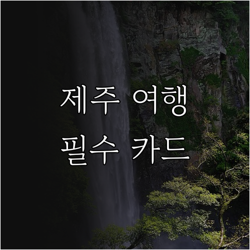 제주 여행 필수템 제주은행 모두의카드..