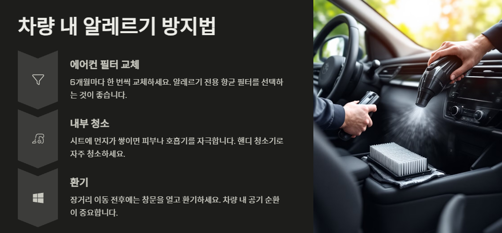 차량 내 알레르기 방지