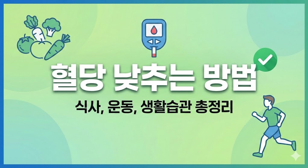 혈당 낮추는 방법