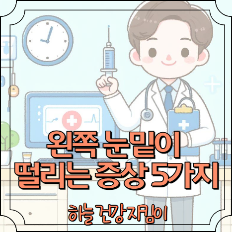 왼쪽 눈밑이 떨리는 증상 5가지