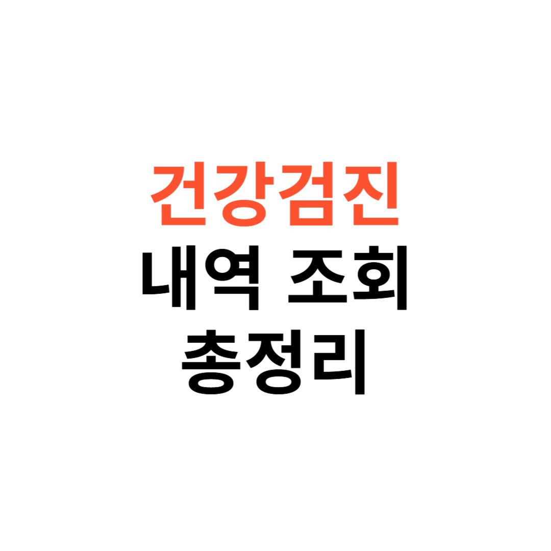 건강검진 내역 조회