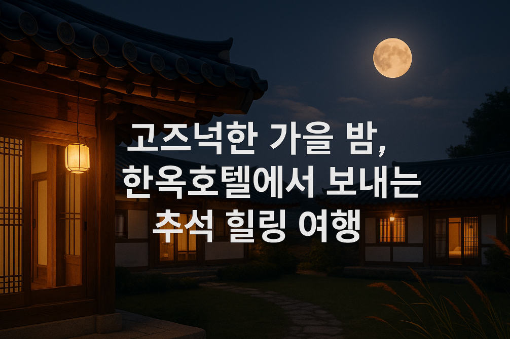 한옥호텔에서 보내는 추석 힐링 여행
