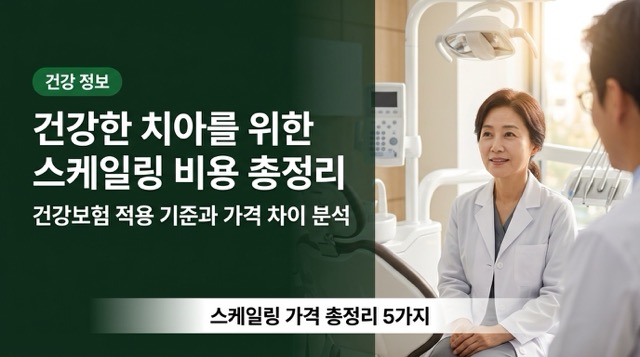 케일링 가격 건강보험 적용 안내"