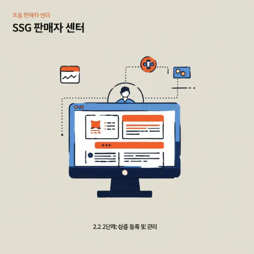 SSG 판매자 센터: 2.2단계 상품 등록 및 관리 화면