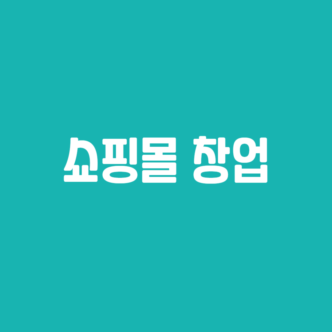 쇼핑몰 창업