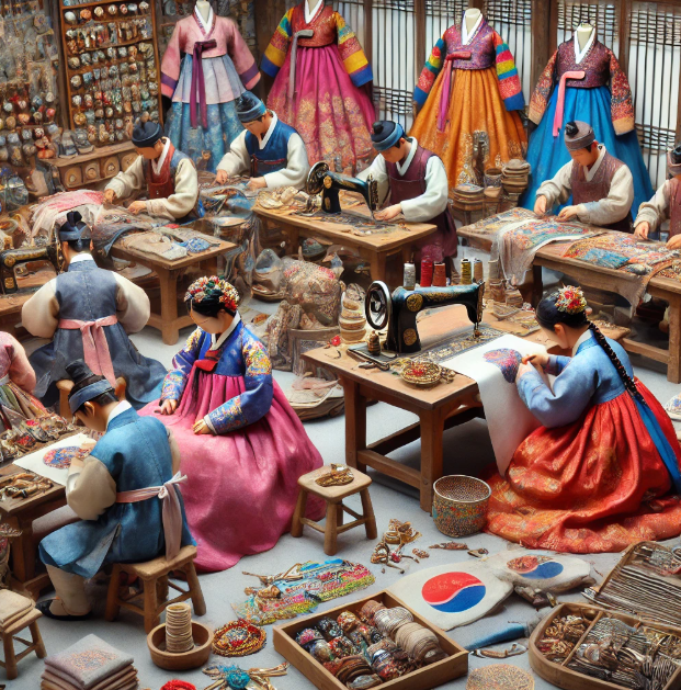 전통 의상과 장신구 만드는 장인들