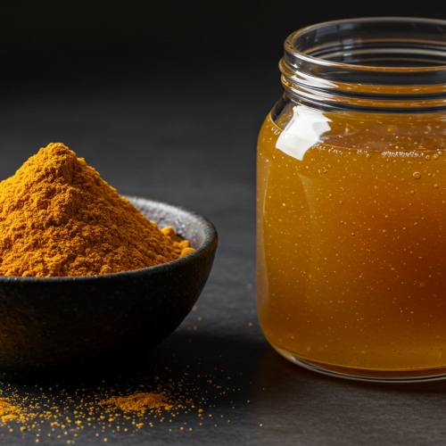 생강분말과 생강청 같이 나온 사진