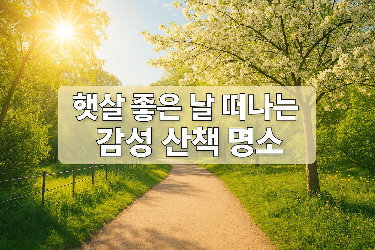 햇살 좋은 날 떠나는 감성 산책 명소
