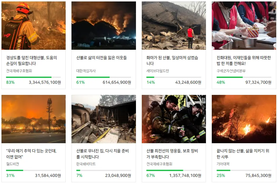 네이버 해피빈 사이트 화면