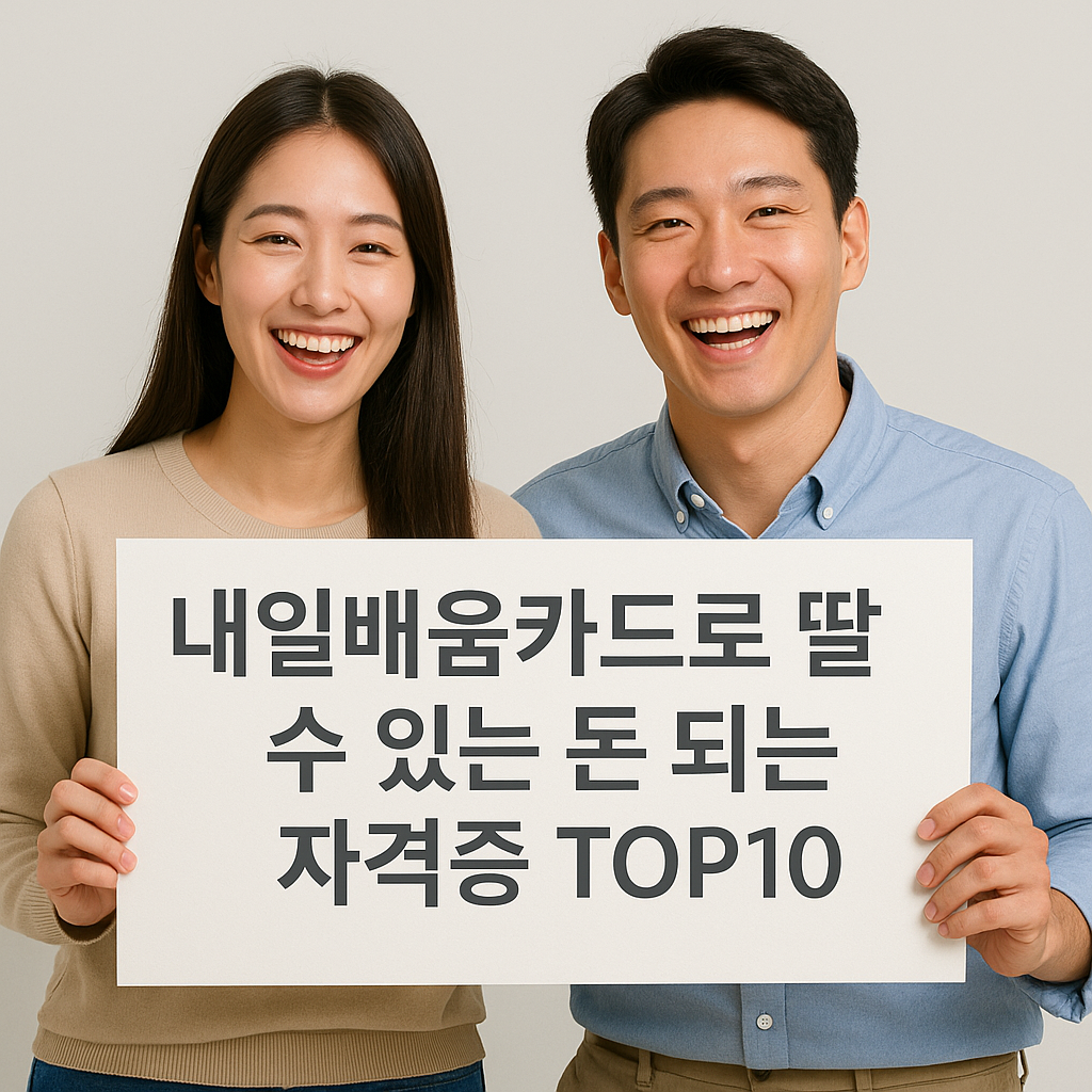 내일배움카드로 딸 수 있는 돈 되는 자격증 TOP10