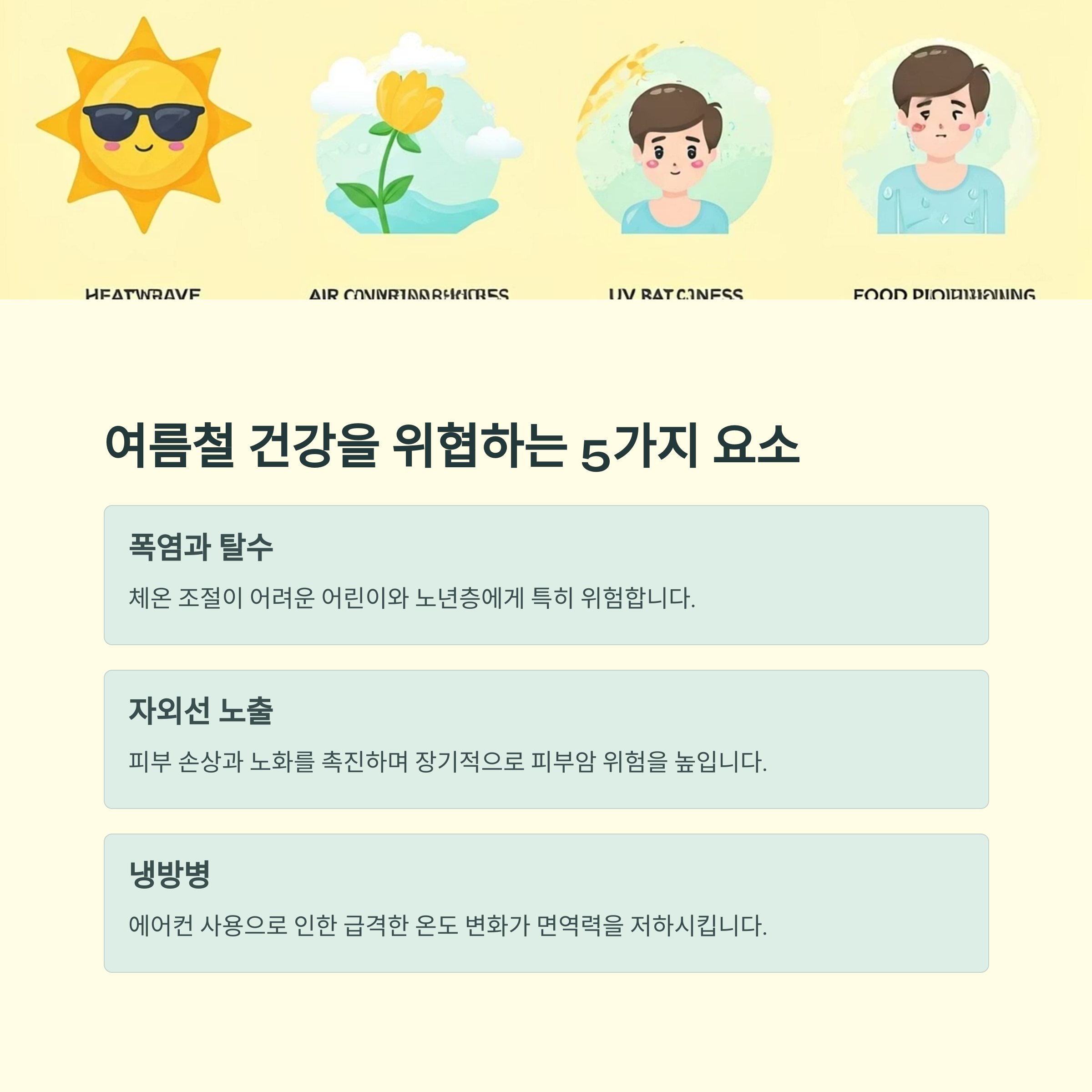 여름철 건강 위협 요소들