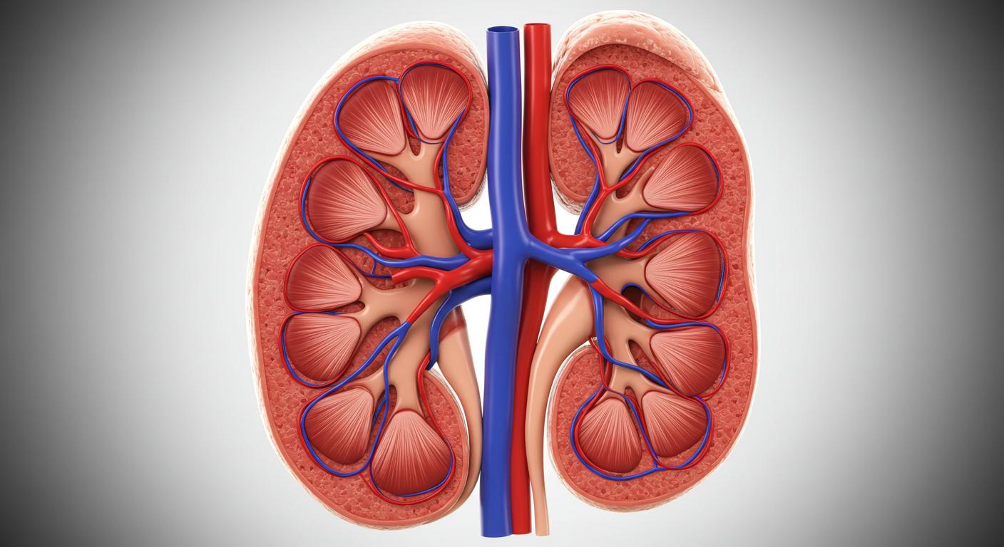 신장을 그림으로 표현한 이미지이다.