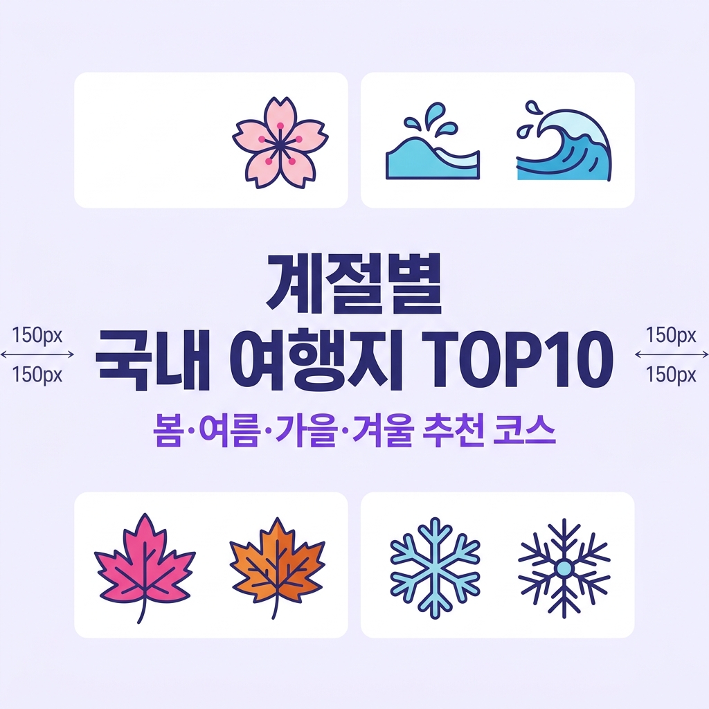 계절별 국내 여행지 추천 TOP10