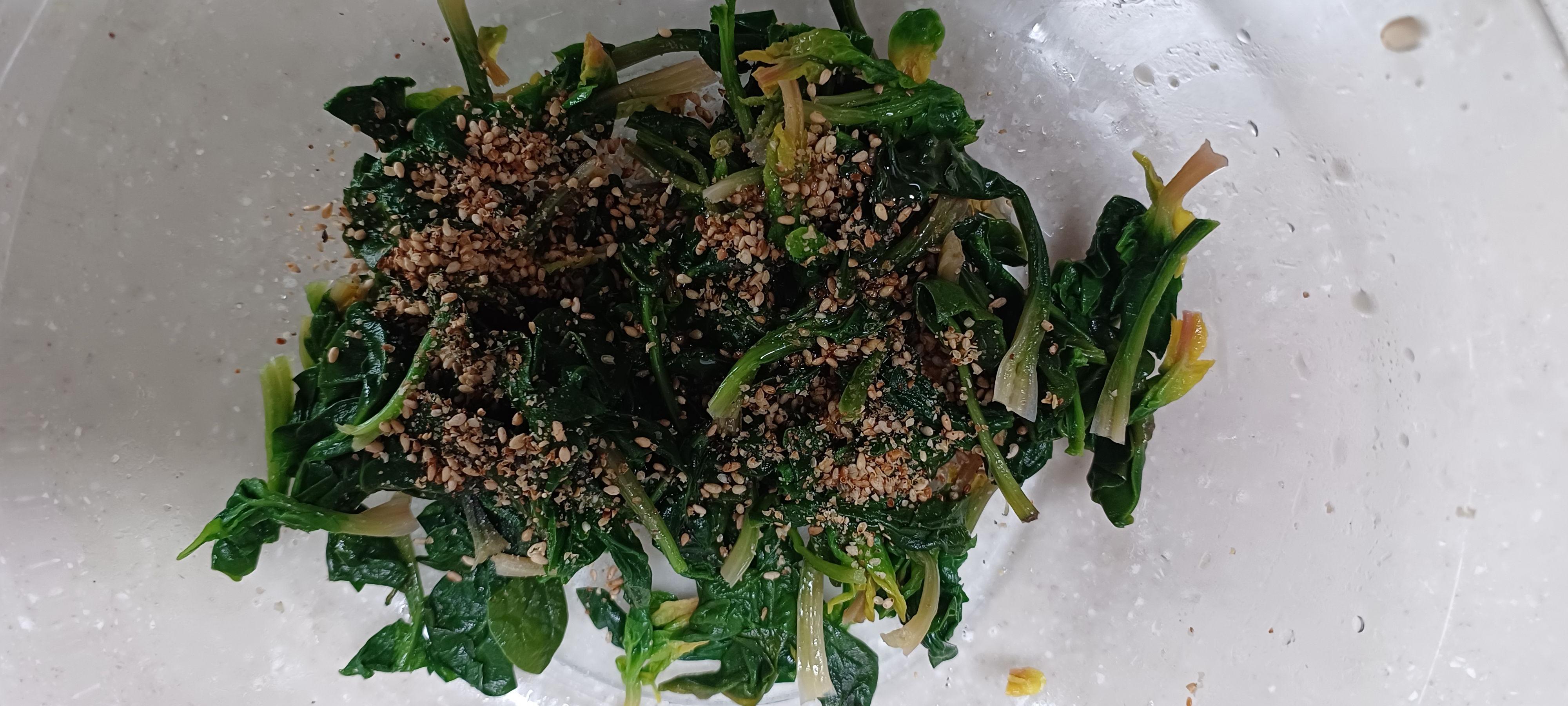 시금치나물 무치기