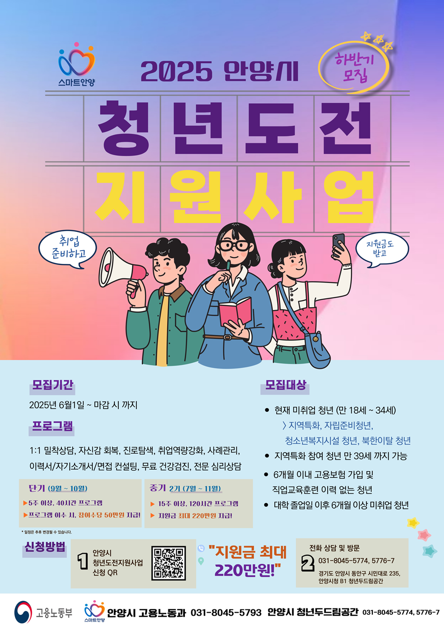2025 안양시 청년도전 지원사업 총정리