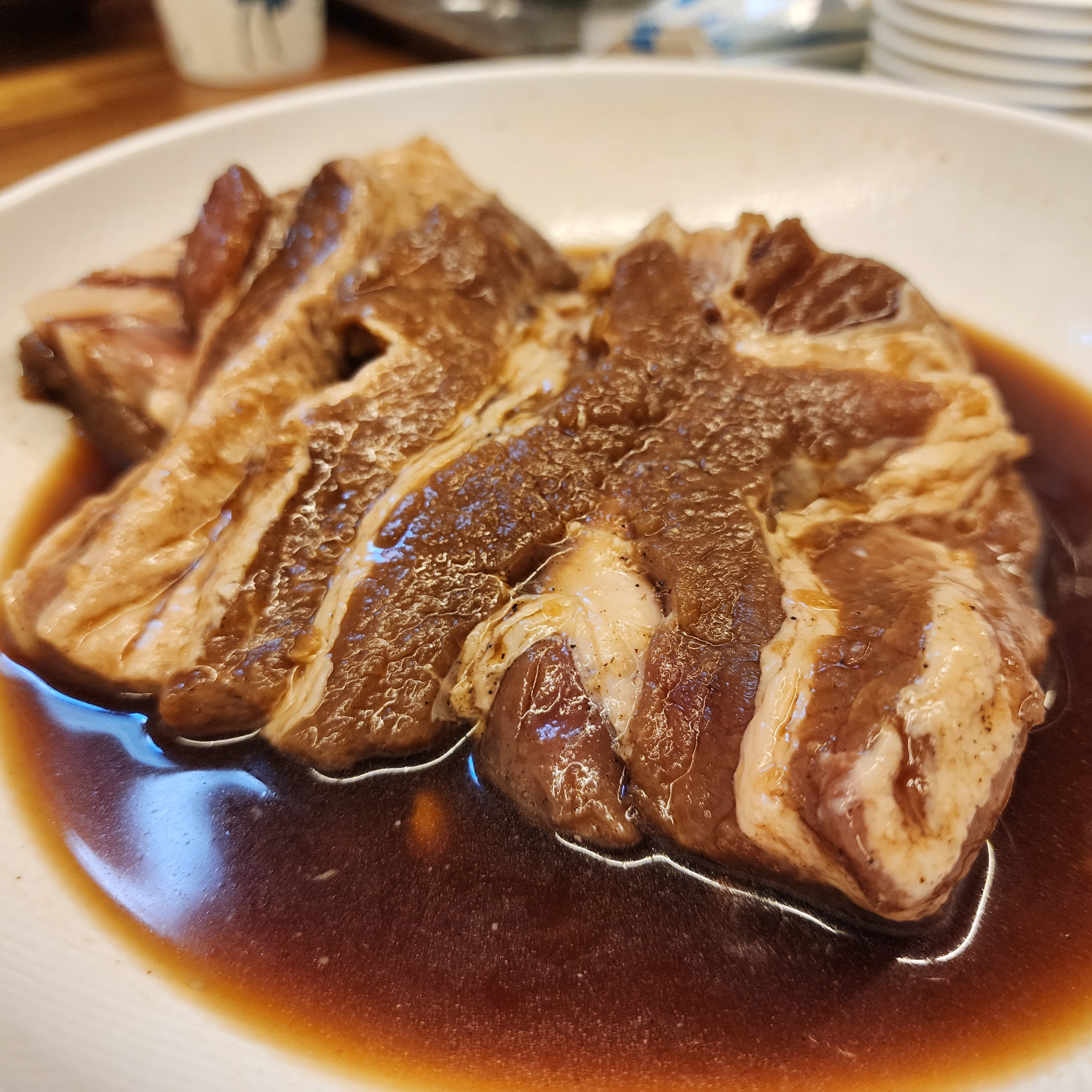 부산 갈비가 참 맛있다 숯불 돼지갈비