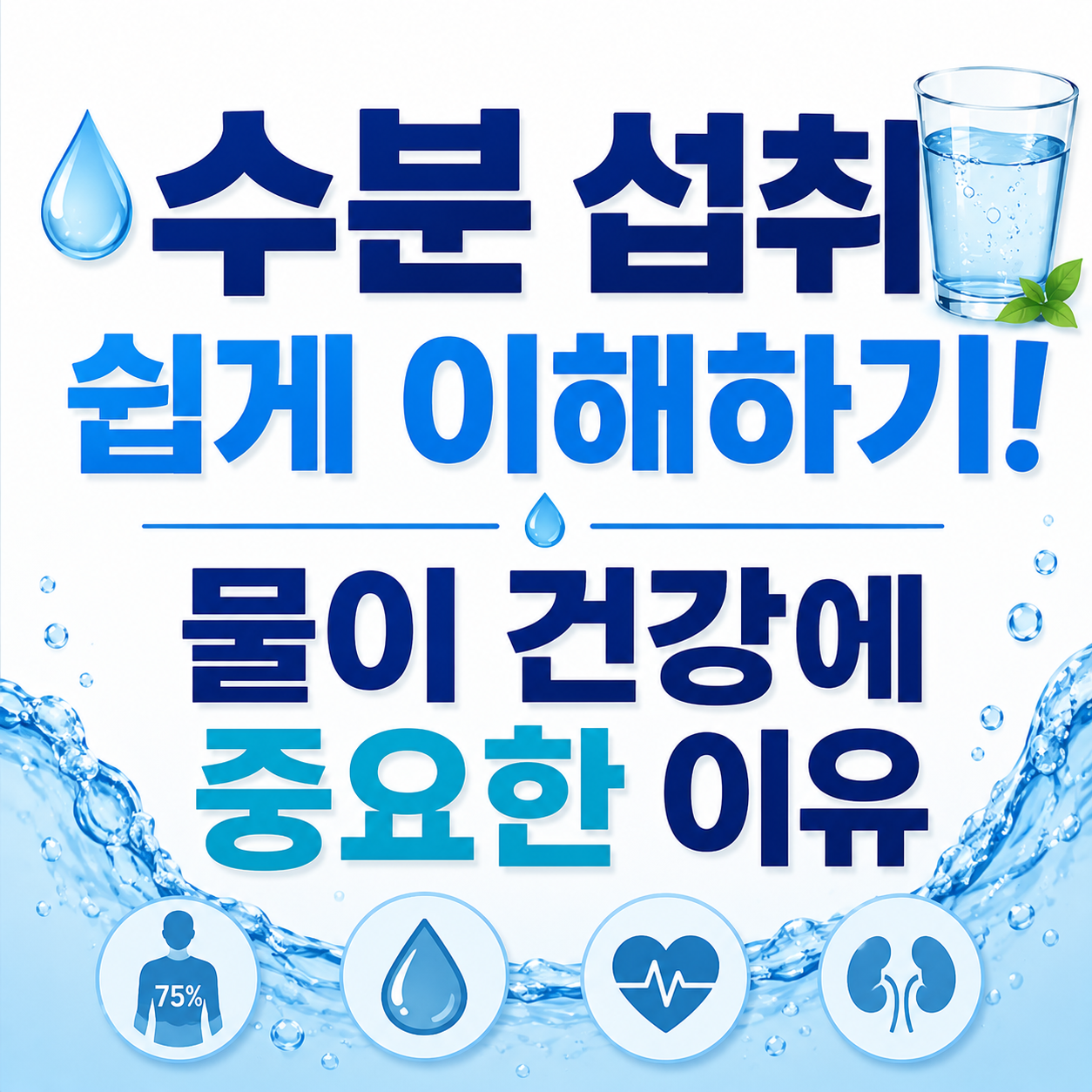 수분 섭취 쉽게 이해하기