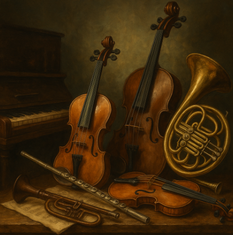 클래식 악기와 관련된 이미지
