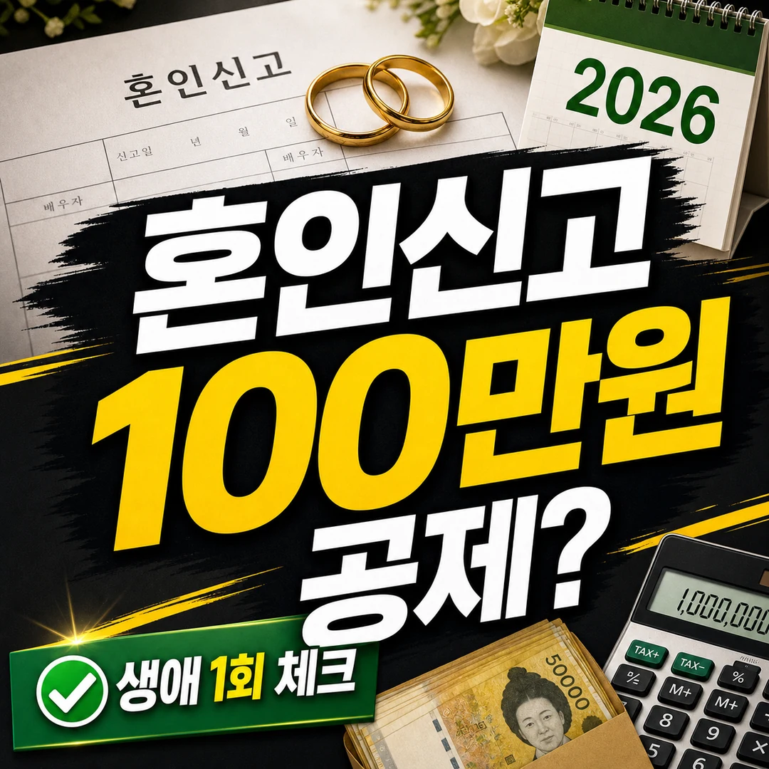 혼인신고-100만원-세액공제-연말정산-정리