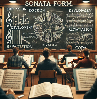 음악 소나타 형식 관련 이미지
