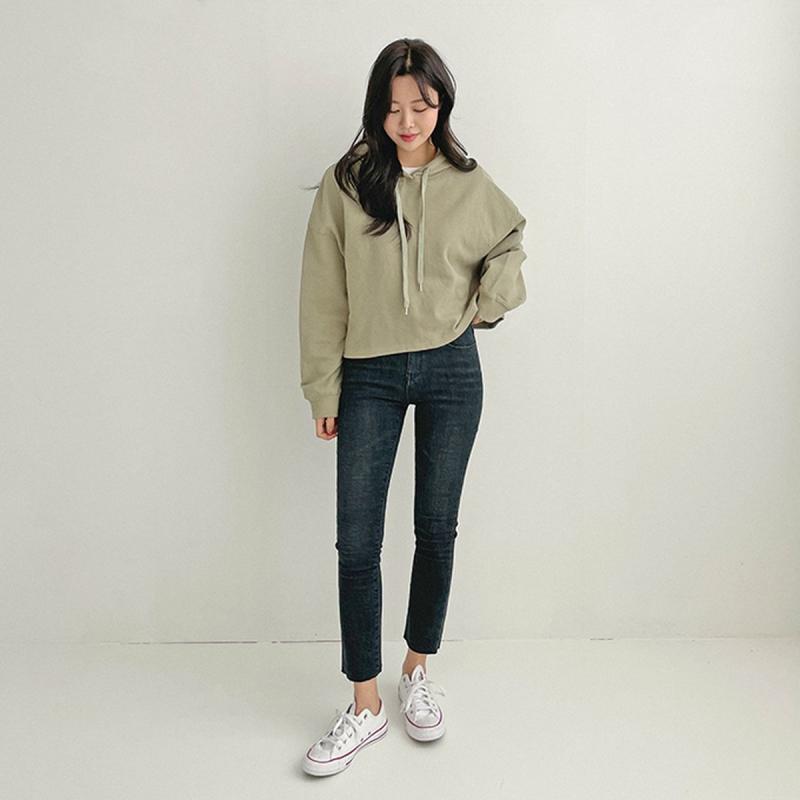 올시즌 791 플럼 기모 슬림일자진