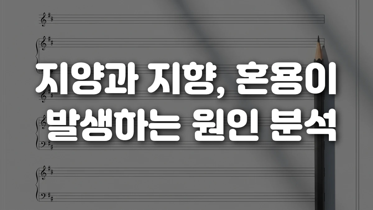 지양과 지향 혼용이 발생하는 원인 분석