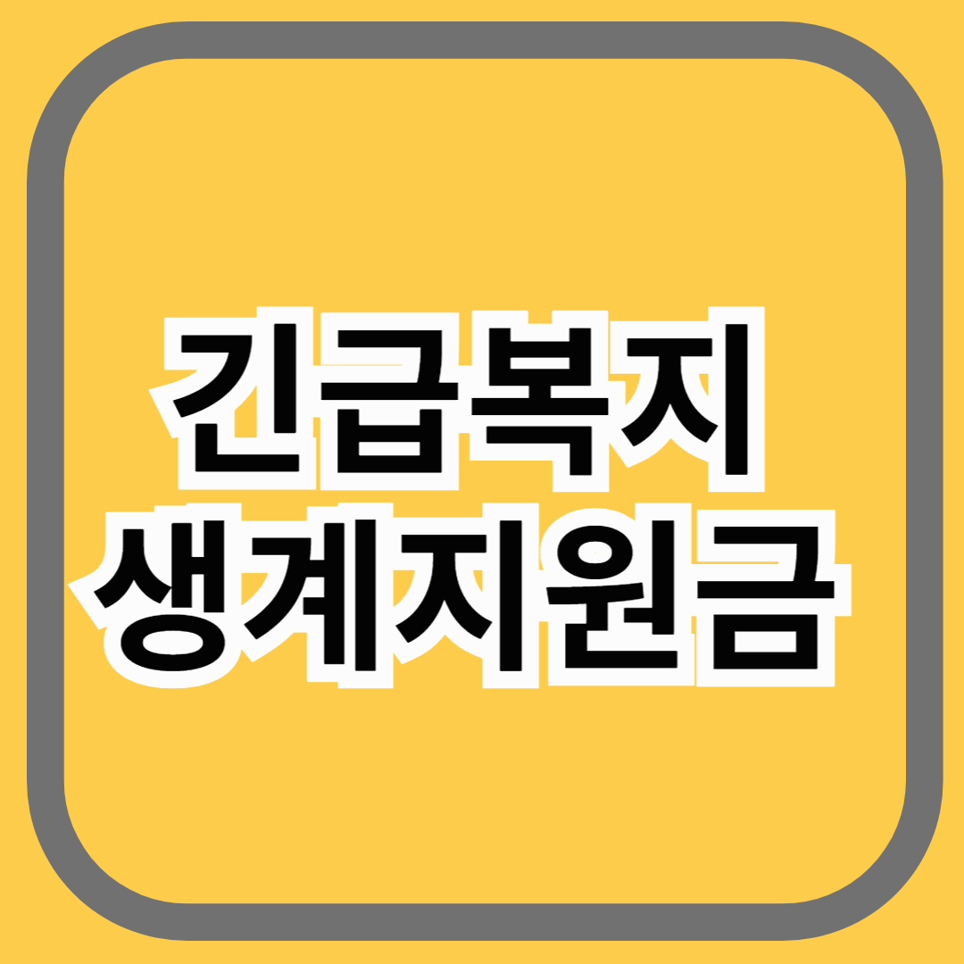 2025년 긴급복지 생계지원금 신청 방법 및 신청 조건 알아보기