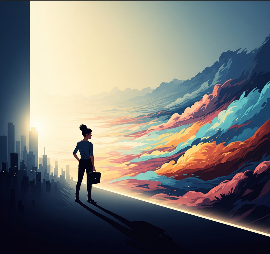 사건의 지평선 너머, 새로운 시작" (이직/인생의 전환점 글)