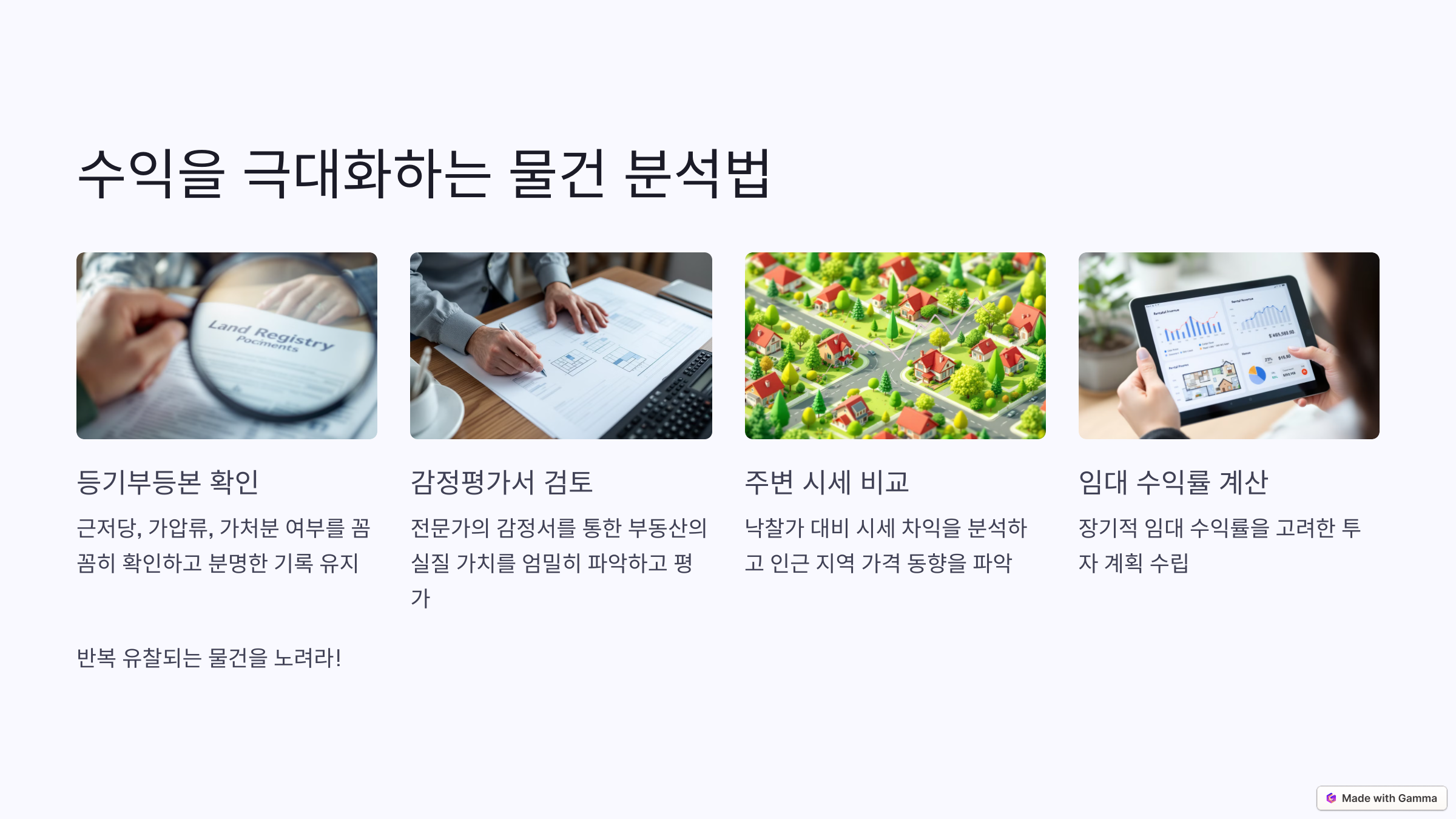 수익을 극대화 하는 물건 관련 사진