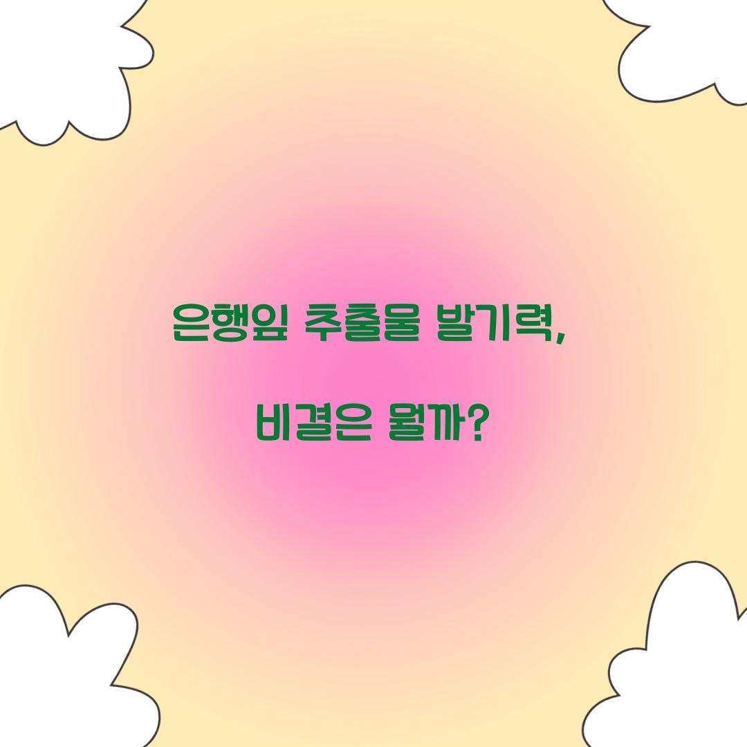 은행잎 추출물 발기력