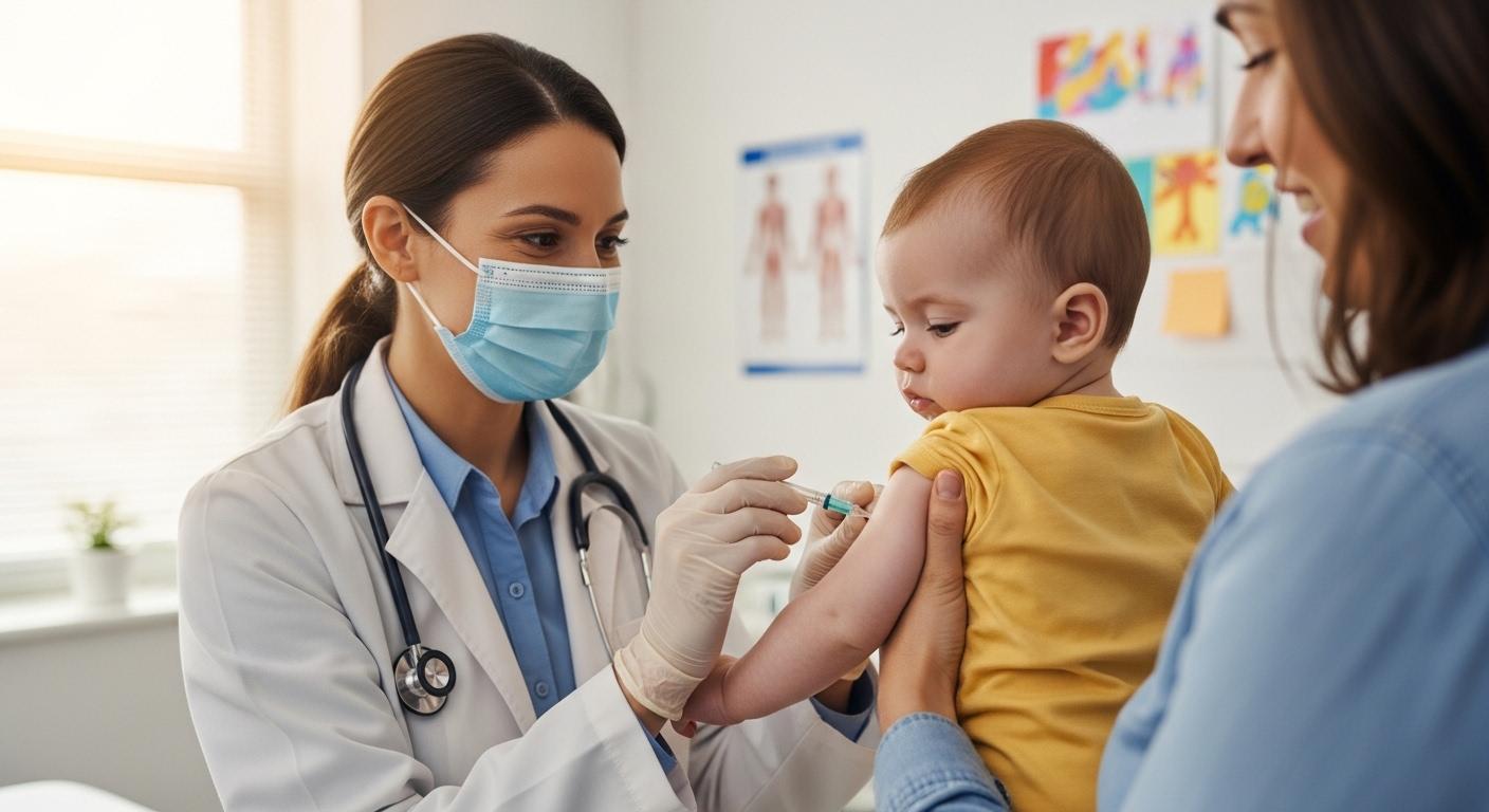 아기 예방접종 오후 2시