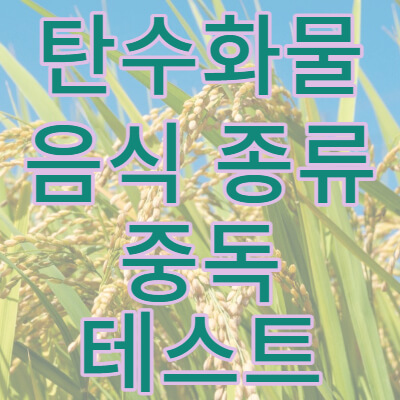 탄수화물 음식 종류 썸네일