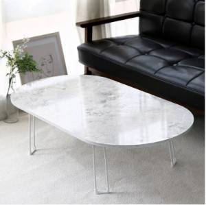 LPM 1200X600 샤르망 타원형 접이식테이블 마블클래식