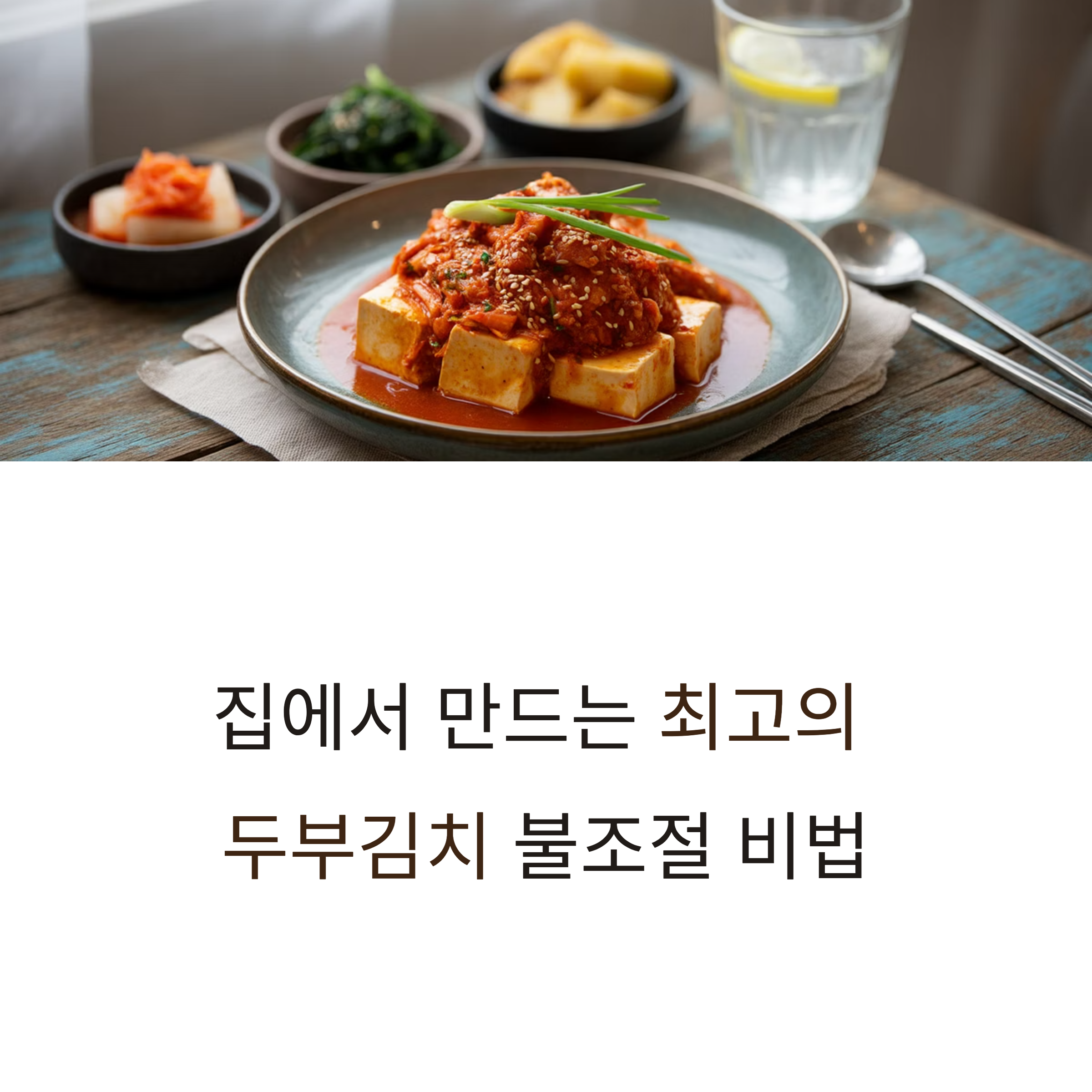 두부김치 맛있게 볶는 불조절 비법