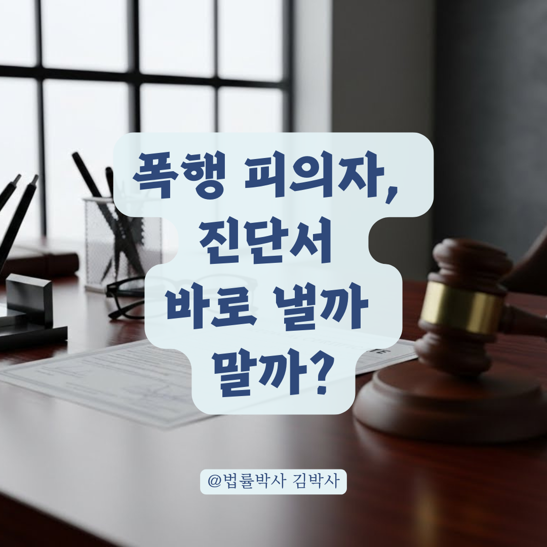 폭행 사건 피의자라면? 상해 진단서 제출 시점과 법적 활용 방법.