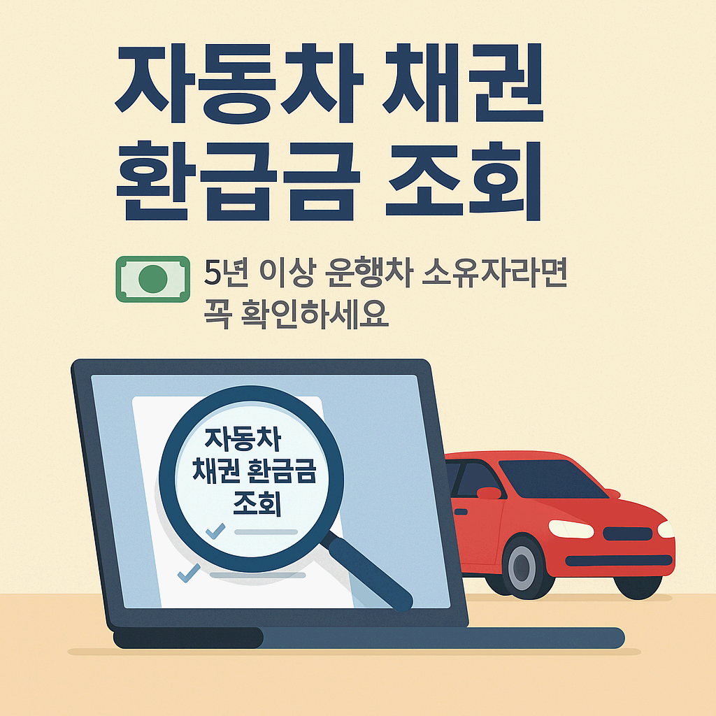 자동차 채권 환급금 조회, 지금이라도 안 하면 손해입니다