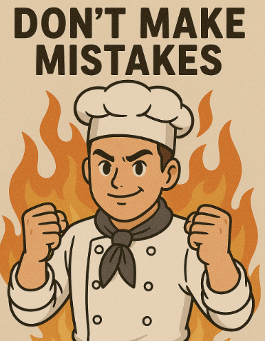 자영업자가 과한 구성 등 운영 실수를 바로 잡으려 마음을 다지는 모습