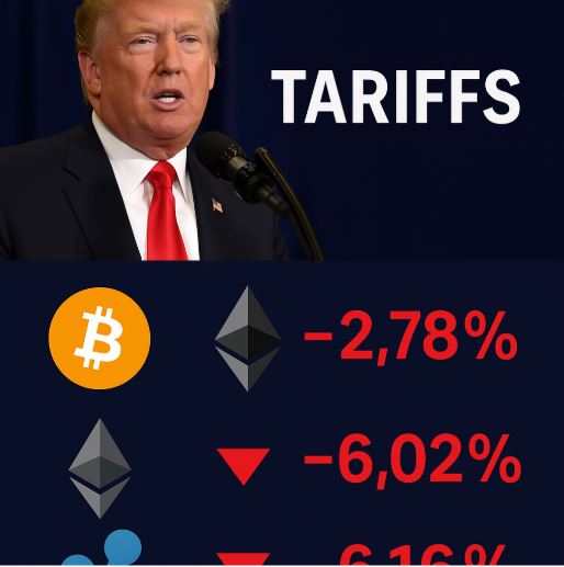 관세 발표 암호화폐 하락 관련사진