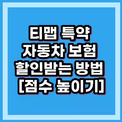 티맵 자동차 보험 할인