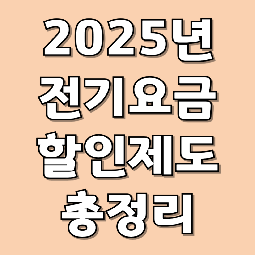 2025년 전기할인제도 정리 관련 이미지